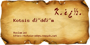 Kotsis Ádám névjegykártya